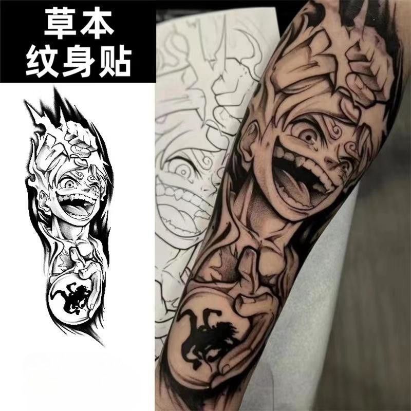 Anime Cosplay Luffy - Adesivo de tatuagem herbal do Luffy