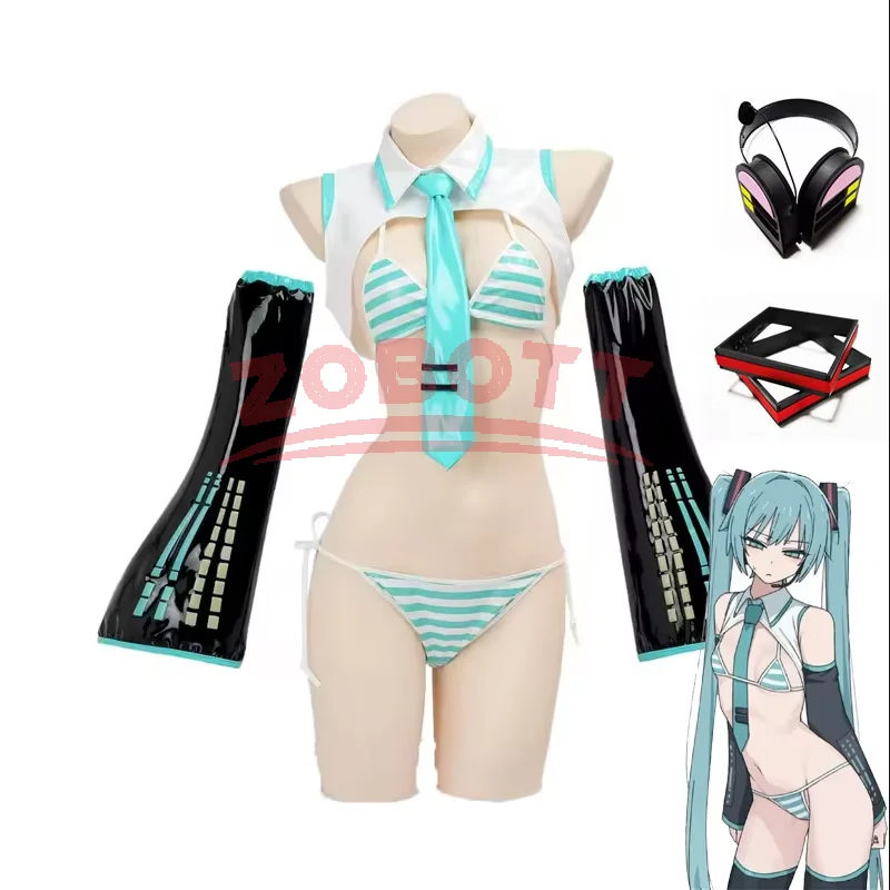 Anime Cosplay Bikini - Fantasia de Cosplay Game Miku: Traje