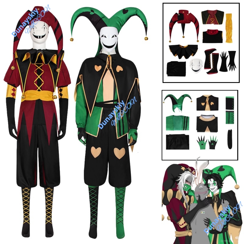 Anime And Cosplay Expo 2025 - Fantasia de Palhaço Pierrot Masculina para