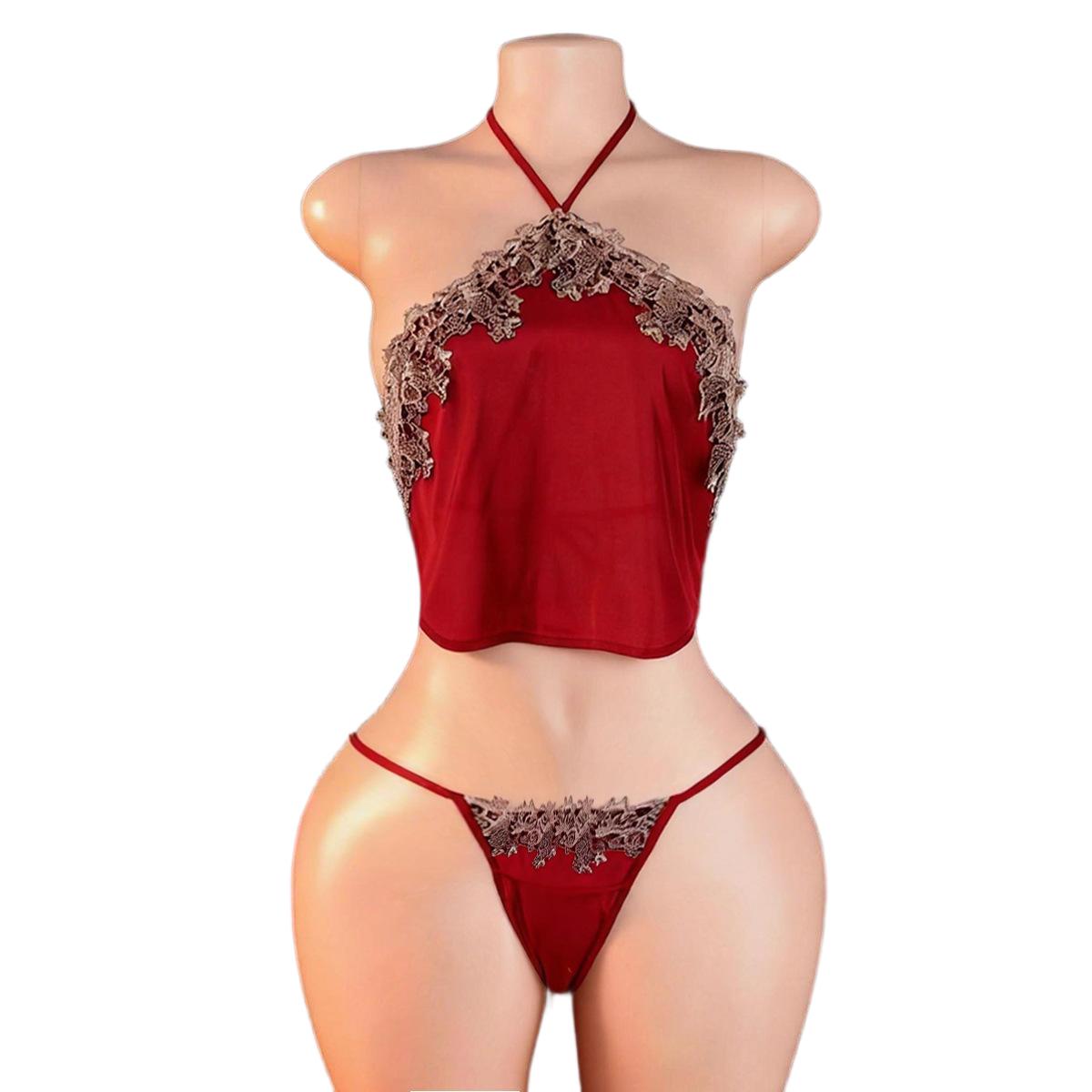 Anime Cosplay Com - Conjunto de Lingerie Sexy Vermelho Estilo