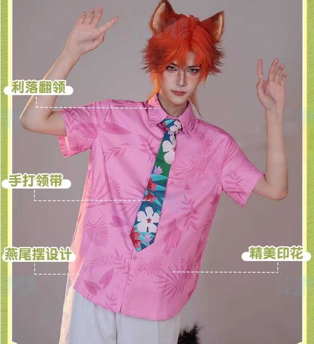 Cosplay Anime Expo - Fantasia de Cosplay Nick: Camisa Floral