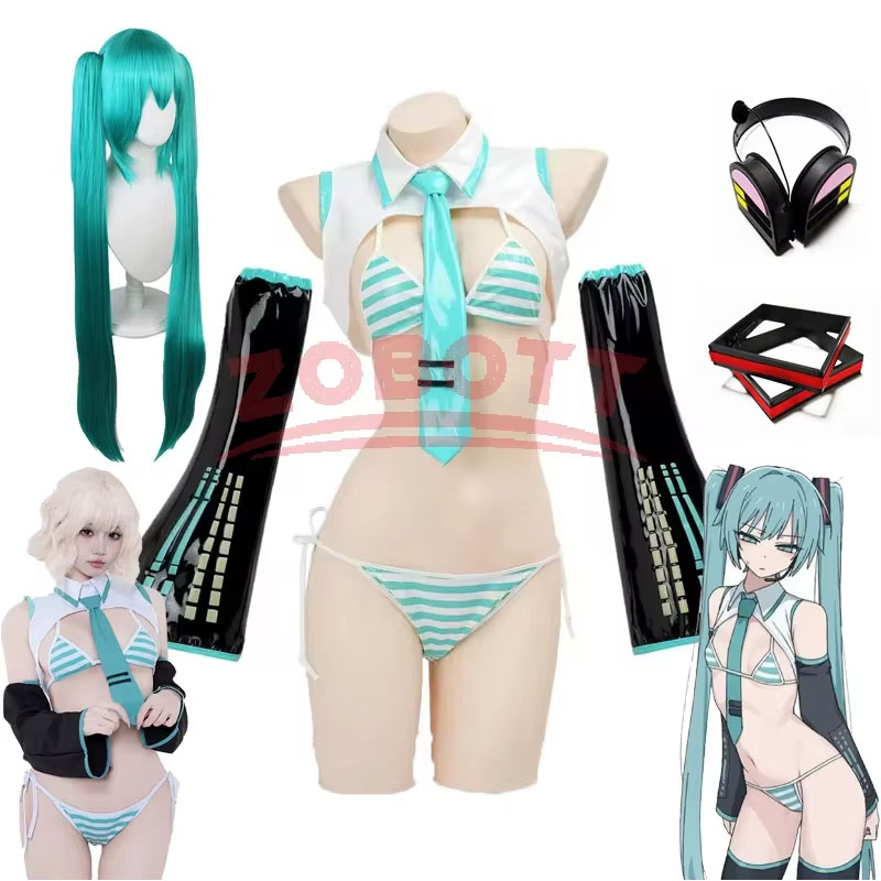 Anime Cosplay Bikini - Fantasia de Cosplay Anime Miku, Traje