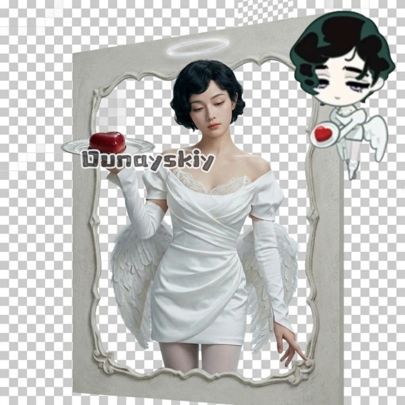 Cosplay Anime White Hair - Novo Conjunto de Fantasia Cosplay: Vestido