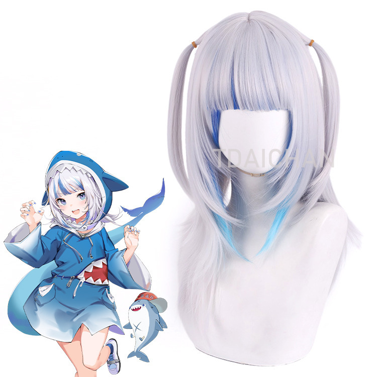 2025 gawr gura peruca cosplay  - Anime Cosplay Event 2025 avaliação e preço