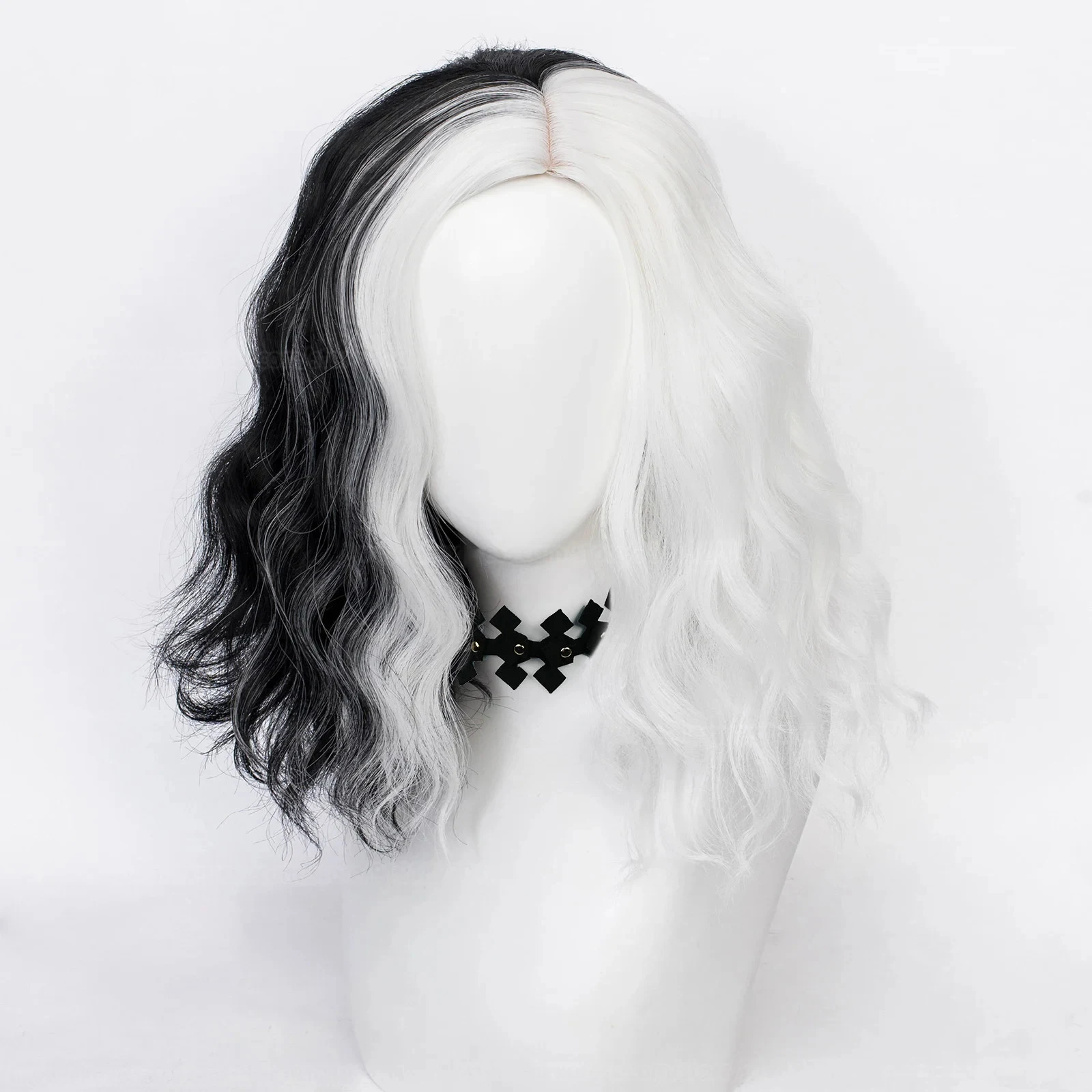 Peruca de Cosplay Cruella de V - Cosplay Anime White Hair avaliação e preço