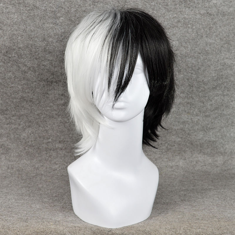 Anime jogo danganronpa preto e - Cosplay Anime White Hair avaliação e preço
