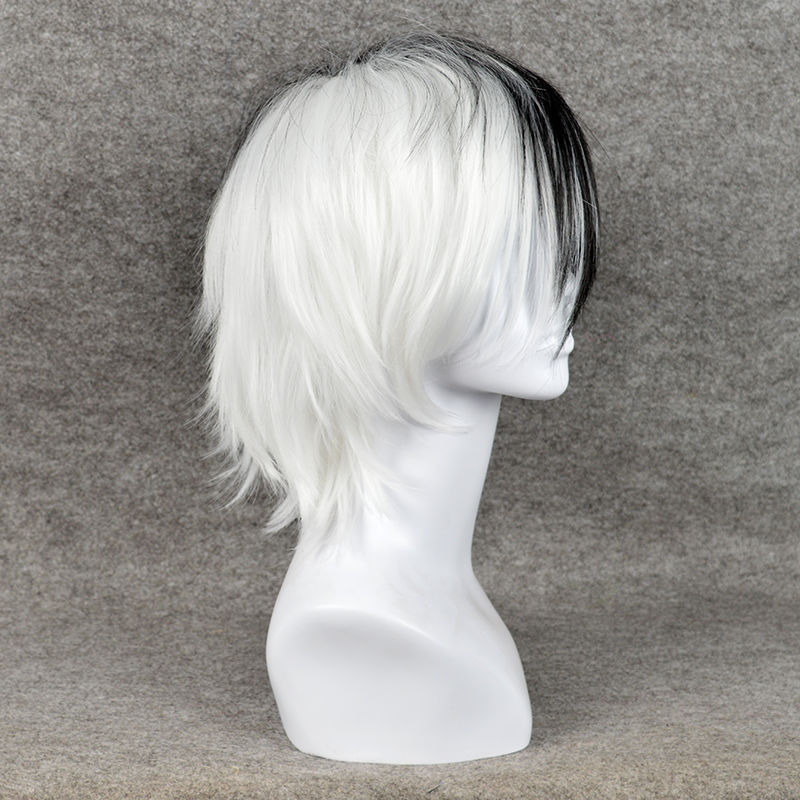 Anime jogo danganronpa preto e - Cosplay Anime White Hair avaliação e preço