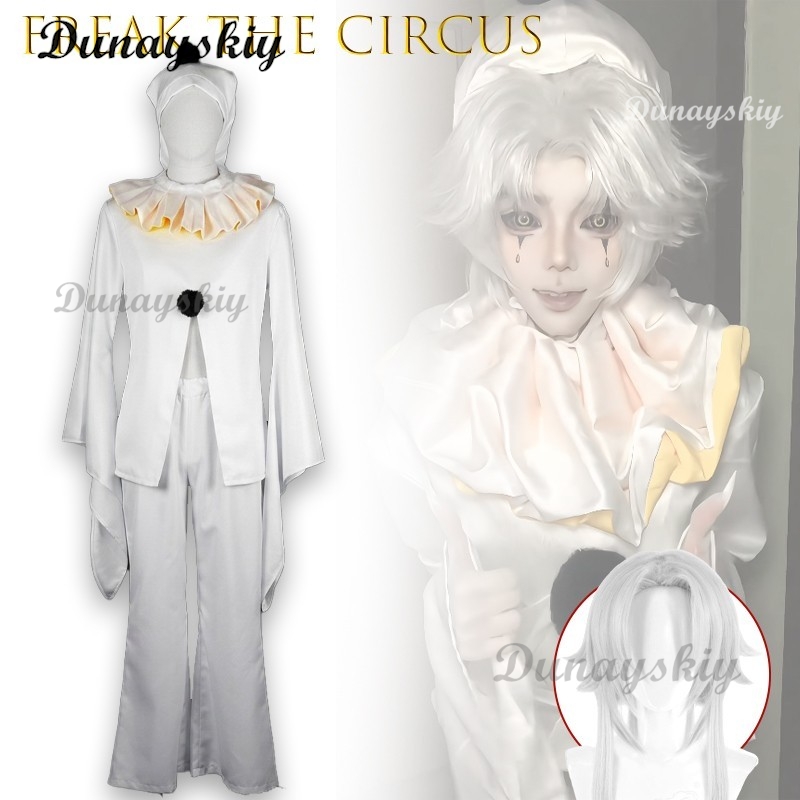 Fantasia Completa de Palhaço B - Cosplay Anime White Hair avaliação e preço