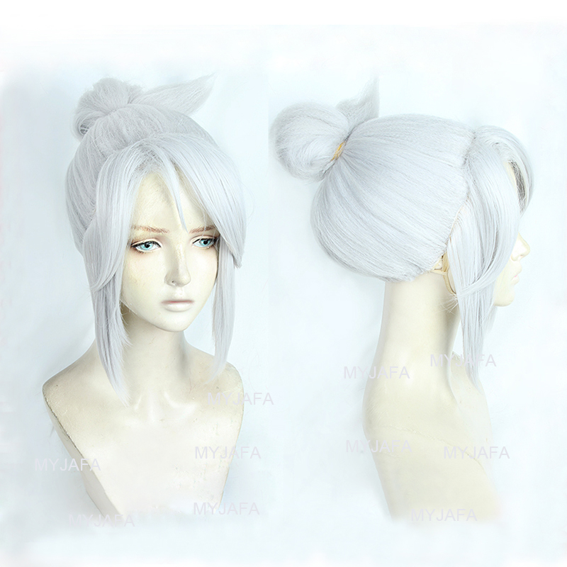 Alta qualidade jett cosplay pe - Cosplay Anime White Hair avaliação e preço