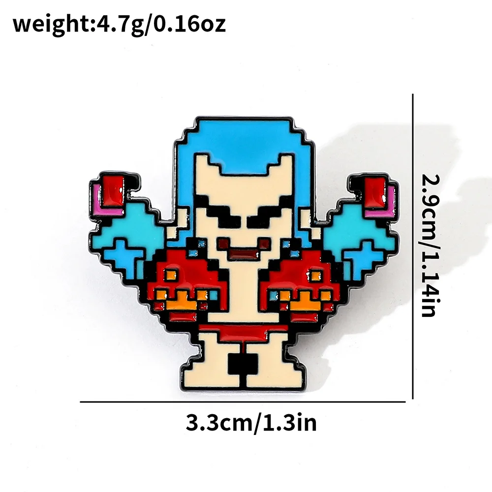 5 Peças Broche Estilo Pixel Cr - Anime Cosplay Luffy avaliação e preço