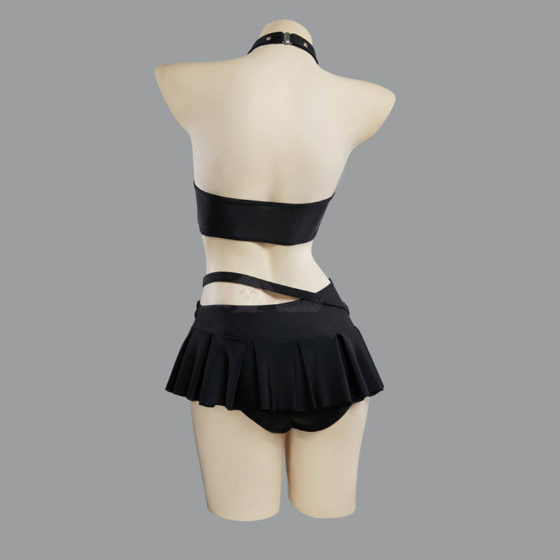 Gótico punk coração oco halter - Anime Cosplay Bikini avaliação e preço