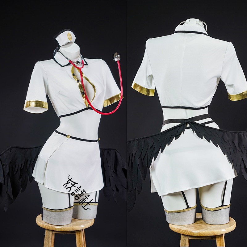 Fantasia de Cosplay OVERLORD A - Anime Cosplay Albedo avaliação e preço