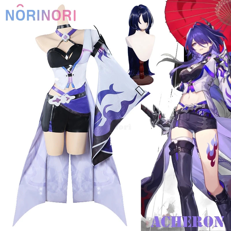 2025 acheron traje peruca jogo - Anime Cosplay Event 2025 avaliação e preço