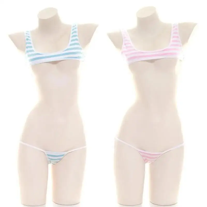Biquíni Sexy Estilo Japonês Az - Anime Cosplay Bikini avaliação e preço