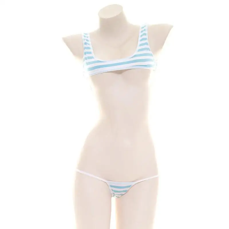 Biquíni Sexy Estilo Japonês Az - Anime Cosplay Bikini avaliação e preço